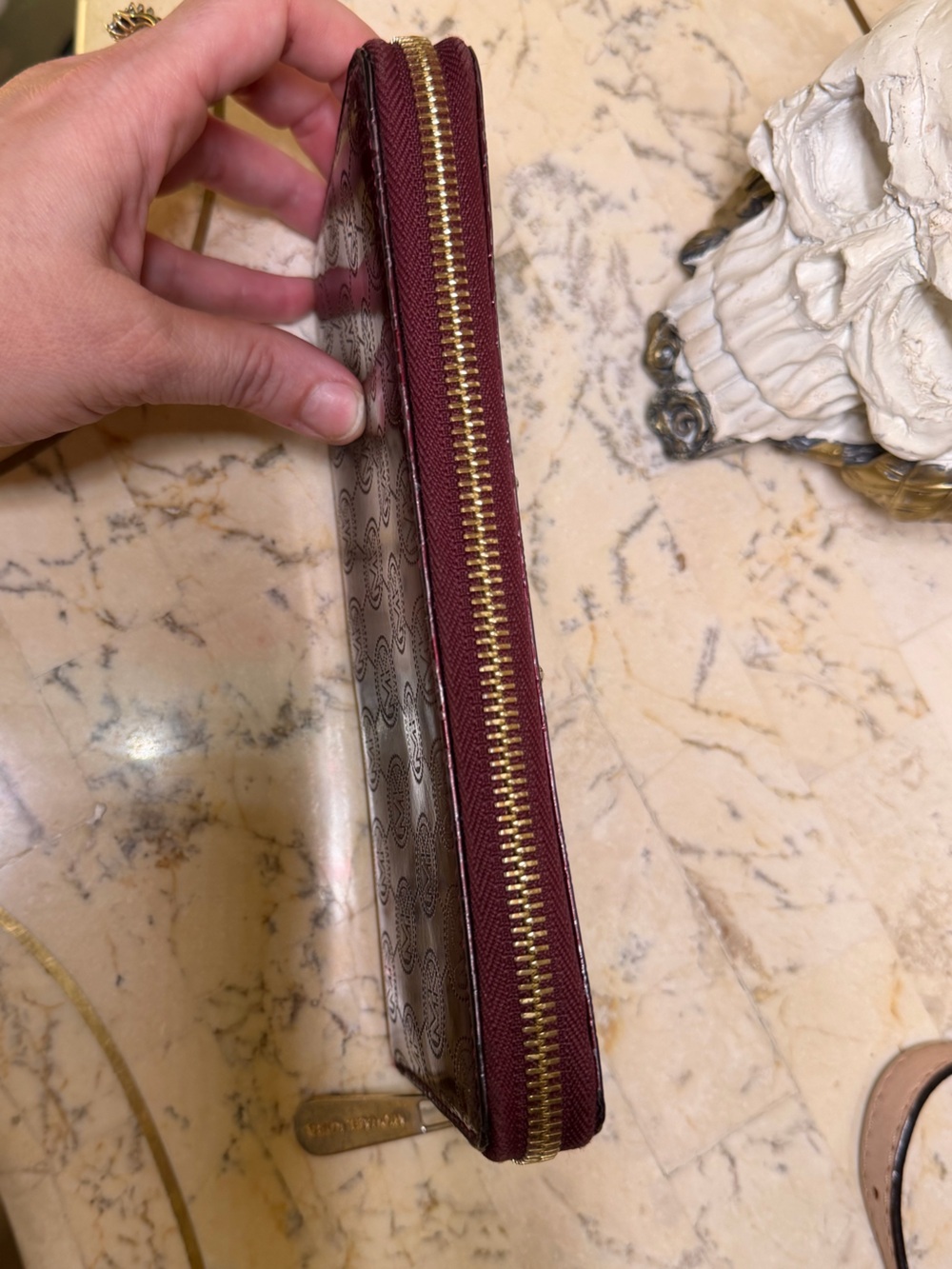 SOLD- Vintage Michael Kors Bordeaux Patent Bag & Matching Wallet Set - Picture 15 of 17